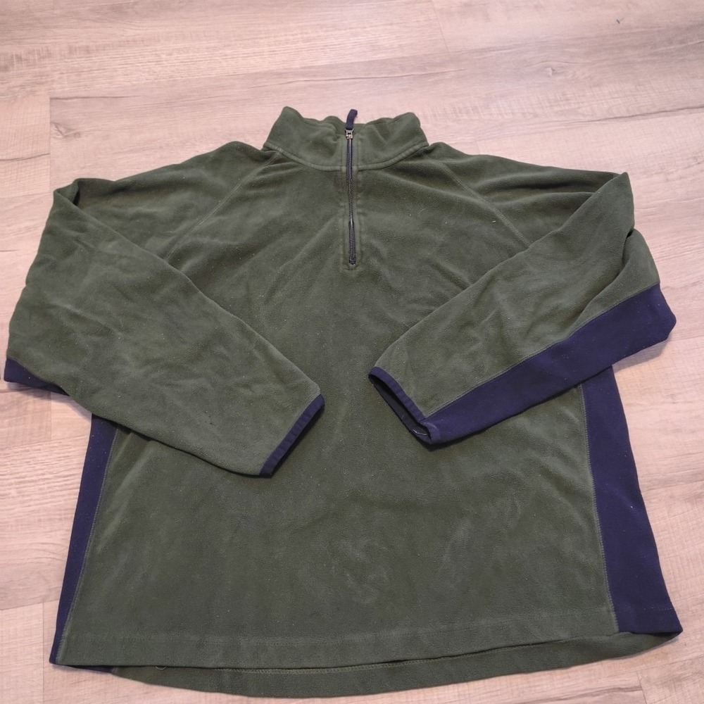 VTG Gap 1/4‎ Zip Fleece Long Sleeve Green Y2K XXL Winter Warm Outdoors USA